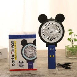 Mini Cartoon Hand Fan Rechargeable With Light