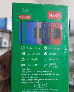 Micronex MX33 Dual Display Folding Mobile Phone Dual Sim With Warranty