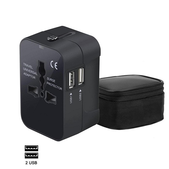 AR05 Travel Adapter 2 USB Ports Fast-Charging 