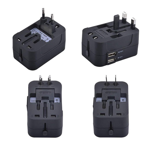 AR05 Travel Adapter 2 USB Ports Fast-Charging 