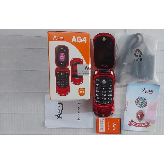 Agetel AG4  Car Folding Mobile Phone Dual Sim With Official Warranty