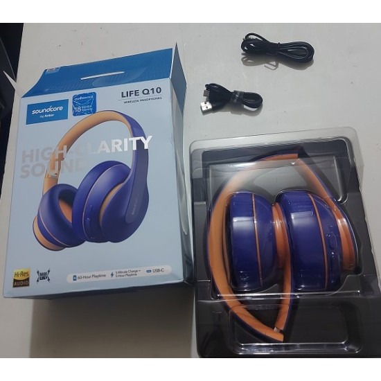 Anker Q10 Sound Core Life Bluetooth Headphone Blue Anker Q10 Sound Core Life Bluetooth Headphone Blue