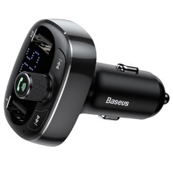 BASEUS S09 T Typed 3.4A Dual USB Ports Bluetooth MP3 Car Charger Support TF Card/U Disk/FM Transmitter