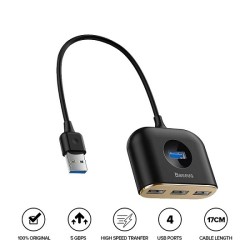 Baseus 4 in 1 Square Round USB HUB - Original