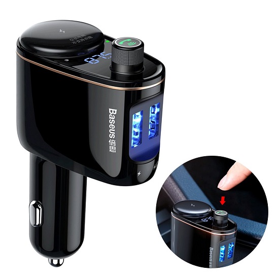 Baseus S06 Bluetooth MP3 Vehicle Dual USB Car Charger