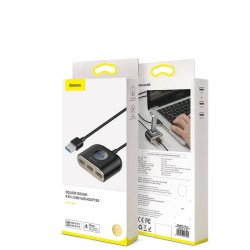 Baseus 4 in 1 Square Round USB HUB - Original Baseus 4 in 1 Square Round USB HUB - Original