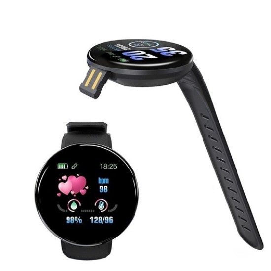 AR18 Smart Watch Waterproof Fitness Tracker - Black