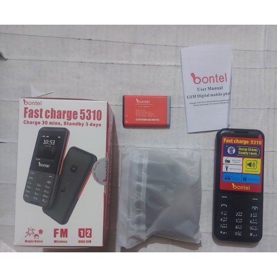 Bontel 5310 Dual Sim First Charging Phone With Warranty