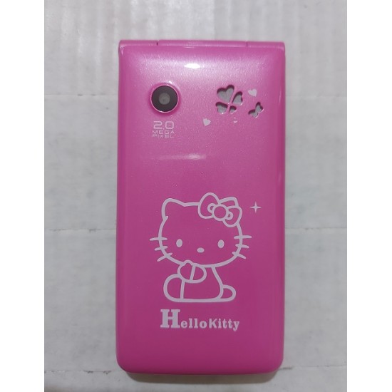 Hello Kitty D10 Folding Mobile Phone Touch Display Dual Sim - Pink