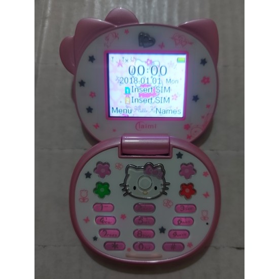 Hello Kitty Taiml K688 Mini Folding Mobile Phone
