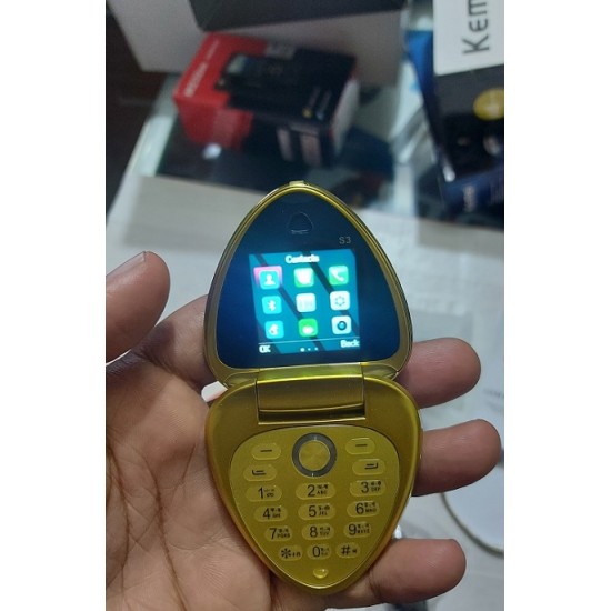 Bontel S3 Plus Mini Mobile Phone Dual Sim With Official Warranty - Gold