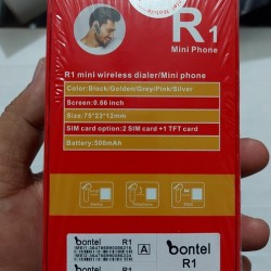 Bontel R1 Mini Mobile Phone Dual Sim Extra Back Cover With official Warranty