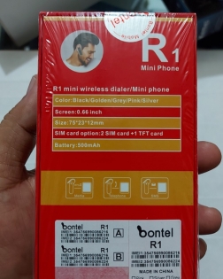 Bontel R1 Mini Mobile Phone Dual Sim Extra Back Cover With official Warranty