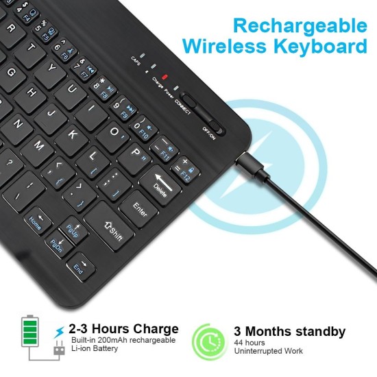 BD020 Bluetooth Keyboard 7 inch Universal Device for Android Windows iOS