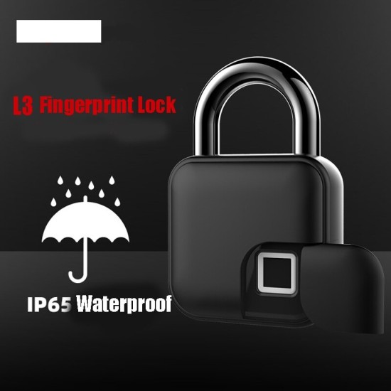 L3 Fingerprint Padlock Smart Keyless  Tools DIY Door Car Luggage Case Security Lock IP65 Waterproof