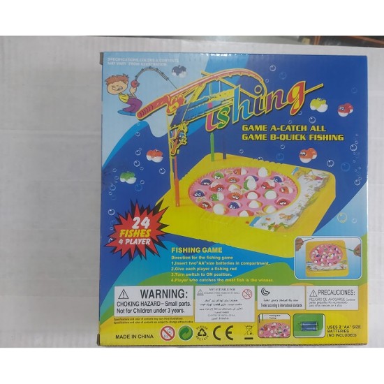 Fishing Game Kids Toy 24 Fishes 4 Players