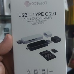 Coteeta USB And Type-c 2 in 1 Card Reader