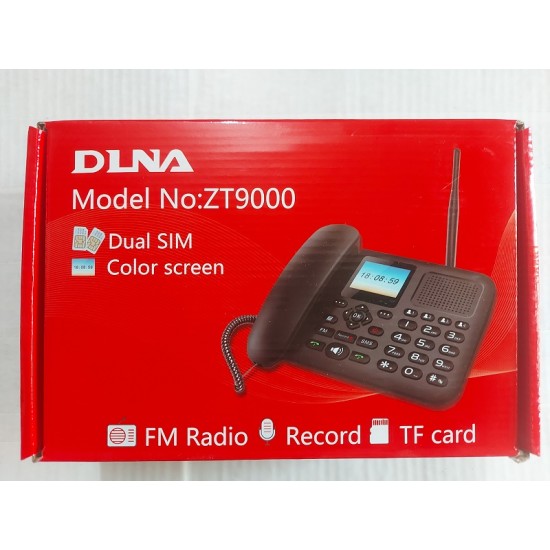 DLNA ZT9000 Dual Sim Land Phone With Auto Call Record FM Radio