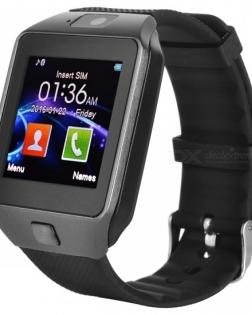 DZ09 Smart Watch Full Touch Display Call SMS Camera Mobile Watch - Black