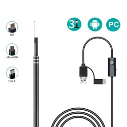 Ear Cleaning Tools Endoscope 2 in 1 Support Phone And Pc
