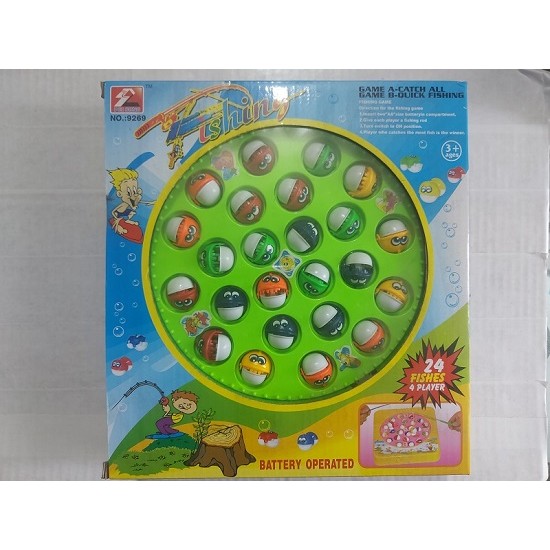 Fishing Game Kids Toy 24 Fishes 4 Players