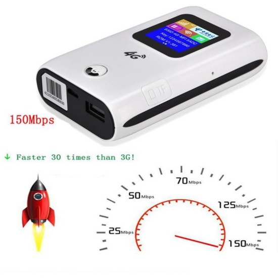 4G Wifi Pocket Router Power Bank 6000mAH With Sim Card