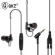 QKZ DM10 Head Phone In Ear Earphones Dual Driver Extra Bass Turbo Wide Sound