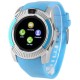 V8 Smart watch Bluetooth Touch Screen Single Sim with Camera - Blue