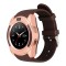 V8 Smart Mobile Watch Bluetooth Touch Screen Single Sim with Camera - Gold