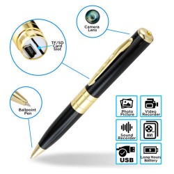 Pen Video Camera TF 720P 32GB Memory Card Supported