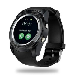 V8 Smart Mobile Watch Full Touch Display Single Sim with Camera Direct Sim Call SMS Bluetooth Watch