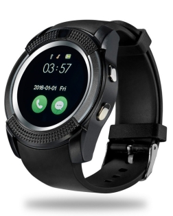 V8 Smart Mobile Watch Full Touch Display Single Sim with Camera Direct Sim Call SMS Bluetooth Watch