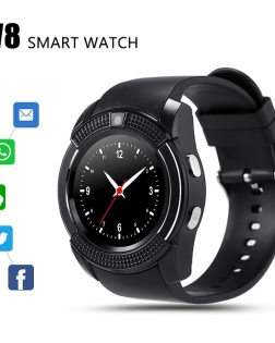 V8 Smart Mobile Watch Full Touch Display Single Sim with Camera Direct Sim Call SMS Bluetooth Watch