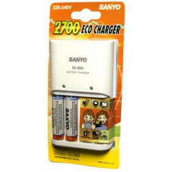 Sanyo 2700mAh Eco Charger with 2x AA 2700 Battery
