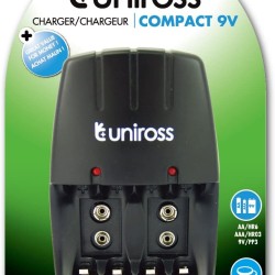 Uniross Battery Charger AA .AAA With 9V Charger Compact 9V