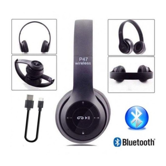 P47 Wireless Bluetooth Headphone FM Radio With SD Card Slot