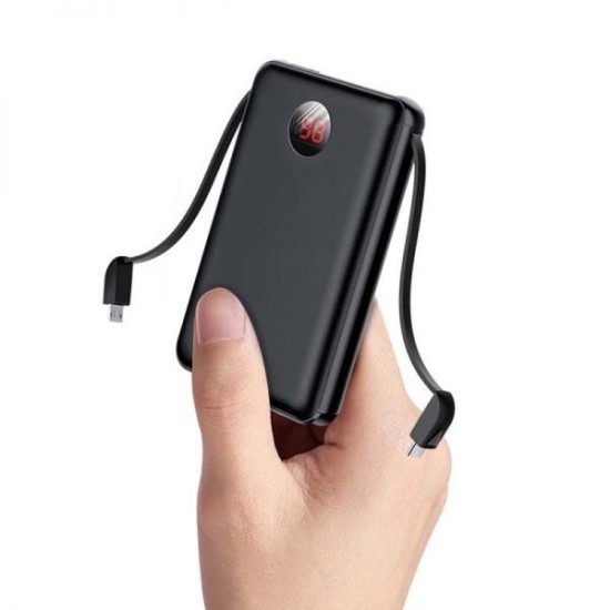 Usams PB13 Digital Power Bank With Micro & Type-C Attached Cables