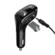 Baseus F40 Wireless Car Charger MP3 Dual USB 3A Bluetooth 5.0 FM Transmitter with LED Display