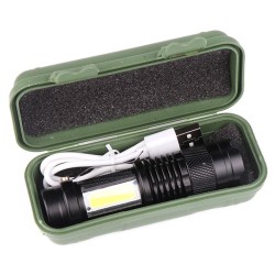 Mini Flashlight Zoom Focus Torch Light Lamp