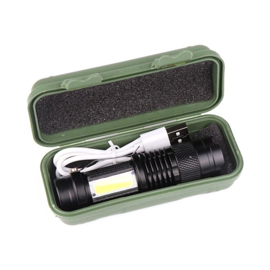 Mini Flashlight Zoom Focus Torch Light Lamp