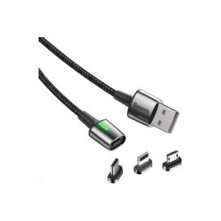 BASEUS Zinc Magnetic USB Cable with 3 Magnetic Converter