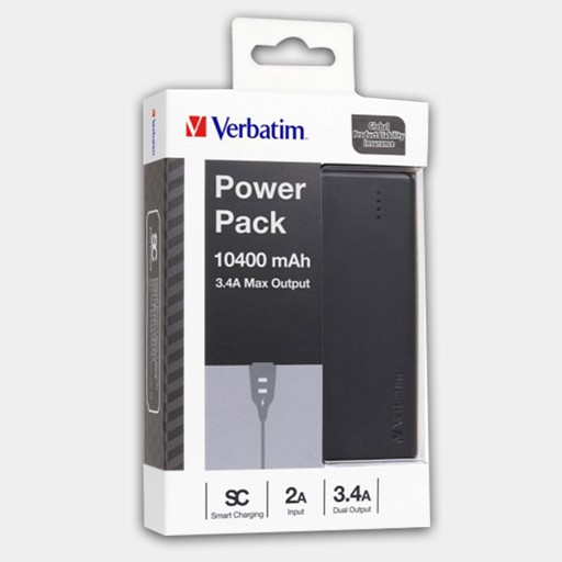 Verbatim 10400mAh Power Bank Dual Output Verbatim 10400mAh Power Bank Dual Output