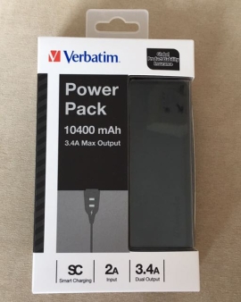 Verbatim 10400mAh Power Bank Dual Output - Black Original