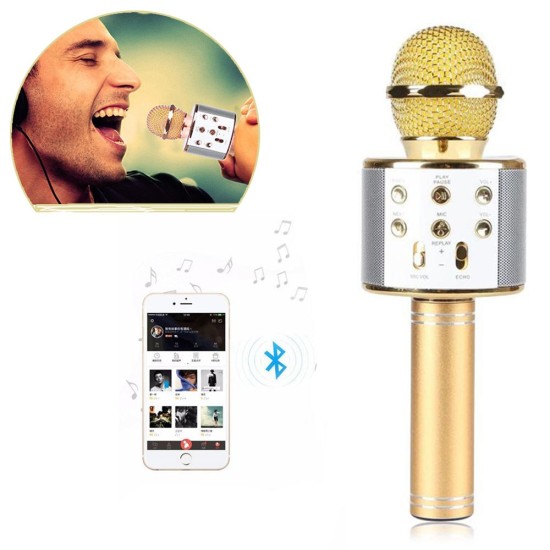 WS858 Bluetooth Karaoke Microphone With Voice Change Option WS858 Bluetooth Karaoke Microphone With Voice Change Option
